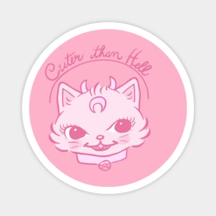 Pink Kitsch Demon Cat Magnet